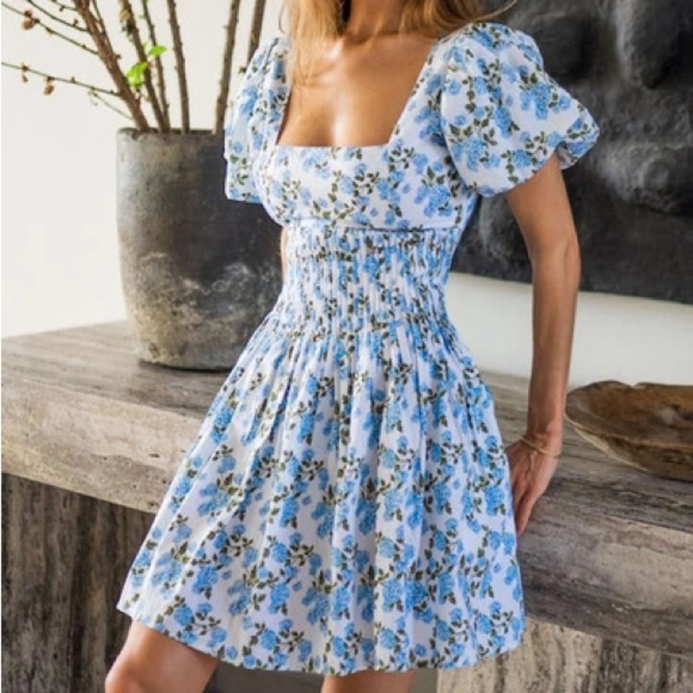 NWT Krewe Du Q Patmos Dress in Blue / XS